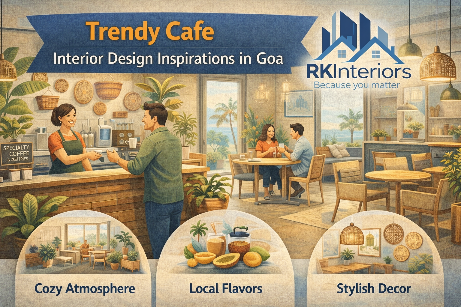 trendy cafe interior design goa